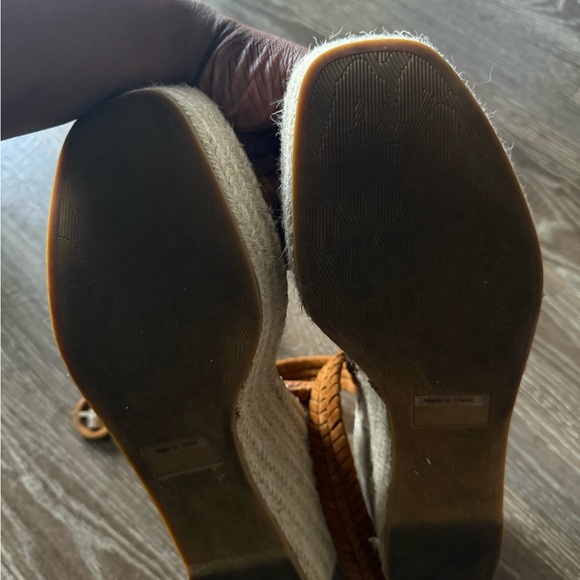 Veronica Beard Brown Rilla Suede Woven Wedges - Picture 3 of 4